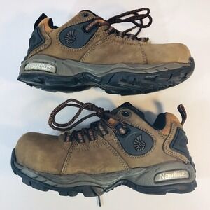 Nautilus 1353 ESD Composite Safety Toe Athletic Shoe Brown Leather Womens 10 M/W